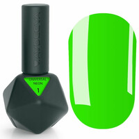Зображення  Рідкий акригель для нігтів Victoria Avdeeva Universal Gel Neon №1 зелений неон, 12 мл, Об'єм (мл, г): 12, Колір: 01