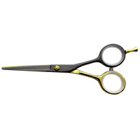 Изображение  Парикмахерские ножницы профессиональные прямые золото-черные 5.5" SPL 96817-55