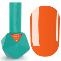 Зображення  Гель-лак Victoria Avdeeva Coral Color №2 яскравий кораловий, 12 мл, Об'єм (мл, г): 12, Колір: 02