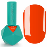 Зображення  Гель-лак Victoria Avdeeva Coral Color №3 коралово-оранжевий, 12 мл, Об'єм (мл, г): 12, Колір: 03