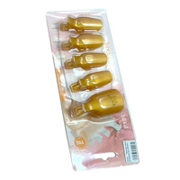 Зображення  Набір кліпс (прищіпок) для зняття гель-лаку для педикюру багаторазові YRE, золотий 5 шт/уп