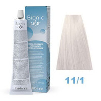 Зображення  Крем-фарба для волосся без аміаку Inebrya Bionic Color 11/1 дуже світлий платиновий попелястий блондин, 100 мл, Об'єм (мл, г): 100, Колір: 11/1