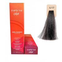 Изображение  Крем-краска для волос с аммиаком Inebrya Color 5/17 светло-коричневый кашемир, 100 мл, Объем (мл, г): 100, Цвет: 5/17