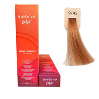Изображение  Крем-краска для волос с аммиаком Inebrya Color 9/42 очень светлый коньячный блондин, 100 мл., Объем (мл, г): 100, Цвет: 9/42
