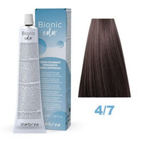 Зображення  Крем-фарба для волосся без аміаку Inebrya Bionic Color 4/7 темний шоколад, 100 мл, Об'єм (мл, г): 100, Колір: 4/7