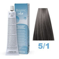 Изображение  Крем-краска для волос без аммиака Inebrya Bionic Color 5/1 каштановый пепельный, 100 мл, Объем (мл, г): 100, Цвет: 5/1