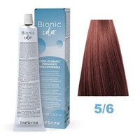 Изображение  Крем-краска для волос без аммиака Inebrya Bionic Color 5/6 светло-каштановый огненно-рыжий, 100 мл, Объем (мл, г): 100, Цвет: 5/6