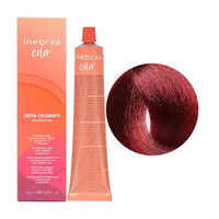 Изображение  Крем-краска для волос с аммиаком Inebrya Color 4/66f каштан красный огненный, 100 мл, Объем (мл, г): 100, Цвет: 4/66f