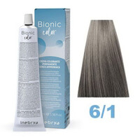 Изображение  Крем-краска для волос без аммиака Inebrya Bionic Color 6/1 темно-русый пепельный, 100 мл, Объем (мл, г): 100, Цвет: 6/1