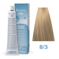 Изображение  Крем-краска для волос без аммиака Inebrya Bionic Color 8/3 пепельный светло-русый, 100 мл, Объем (мл, г): 100, Цвет: 8/3