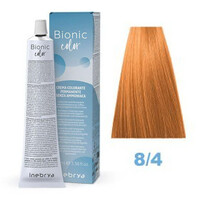 Изображение  Крем-краска для волос без аммиака Inebrya Bionic Color 8/4 русый медный розовый, 100 мл., Объем (мл, г): 100, Цвет: 8/4