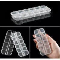 Изображение  Пластиковый контейнер / бокс на 12 ячеек - для канцелярии, украшений и мелкого декора