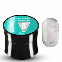 Изображение  Молочный моделирующий гель Victoria Avdeeva Milky Flower Gel №8 с персиковыми сухоцветами, 15 мл, Объем (мл, г): 15, Цвет: 08