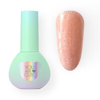 Зображення  Рідкий гель для зміцнення та моделювання нігтів You Are Cute Bottle Gel 11 персико-рожевий з шимером, 5 мл, Об'єм (мл, г): 5, Колір: 11