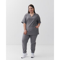 Зображення  Медичний хірургічний костюм жіночий Аризона сірий LARGE SIZE р. 62, "БІЛИЙ ХАЛАТ" 555-328-924, Розмір: 62, Цвет: сірий