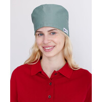 Изображение  Медицинская классическая шапочка на завязках оливковая, "БЕЛЫЙ ХАЛАТ" 449-327-704, Цвет: оливковый