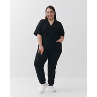 Изображение  Медицинский хирургический костюм женский Аризона черный LARGE SIZE р. 68, "БЕЛЫЙ ХАЛАТ" 555-321-924, Размер: 68, Цвет: черный
