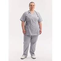 Зображення  Медичний костюм жіночий Кіото сірий +SIZE р. 62, "БІЛИЙ ХАЛАТ" 571-328-679, Розмір: 62, Цвет: сірий