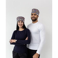 Изображение  Медицинская классическая шапочка на завязках с принтом MRT, "БЕЛЫЙ ХАЛАТ" 449-417-961, Цвет: mrt