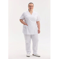 Изображение  Медицинский костюм женский Киото белый +SIZE р. 66, "БЕЛЫЙ ХАЛАТ" 571-324-679, Размер: 66, Цвет: белый