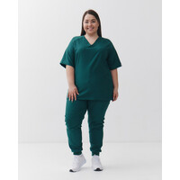 Зображення  Медичний хірургічний костюм жіночий Аризона зелений LARGE SIZE р. 62, "БІЛИЙ ХАЛАТ" 555-350-924, Розмір: 62, Цвет: зелений