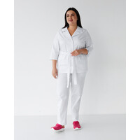 Зображення  Медичний костюм жіночий Кейптаун білий р. 54, "БІЛИЙ ХАЛАТ" 523-324-679, Розмір: 54, Цвет: білий