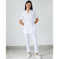 Зображення  Медичний костюм жіночий Кіото білий р. 42, "БІЛИЙ ХАЛАТ" 519-324-679, Розмір: 42, Цвет: білий