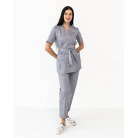 Зображення  Медичний костюм жіночий Кіото сірий р. 44, "БІЛИЙ ХАЛАТ" 519-328-679, Розмір: 44, Цвет: сірий