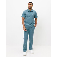 Изображение  Медицинский костюм мужской Теннесси лазурно-серый р. 56, "БЕЛЫЙ ХАЛАТ" 550-428-677, Размер: 56, Цвет: лазурно-серый