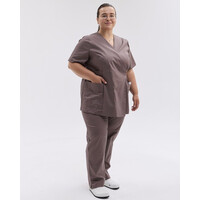 Изображение  Медицинский костюм женский Киото какао +SIZE р. 70, "БЕЛЫЙ ХАЛАТ" 571-521-679, Размер: 70, Цвет: какао
