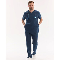 Изображение  Медицинский хирургический костюм мужской Портленд синий р. 50, "БЕЛЫЙ ХАЛАТ" 569-322-966, Размер: 50, Цвет: синий