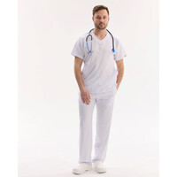 Зображення  Медичний хірургічний костюм чоловічий Портленд білий р. 52, "БІЛИЙ ХАЛАТ" 569-324-966, Розмір: 52, Цвет: білий