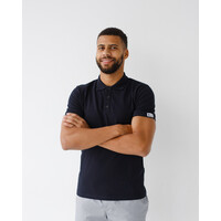 Изображение  Медицинское поло мужское темно-синее р. S, "БЕЛЫЙ ХАЛАТ" 148-406-677, Размер: S, Цвет: темно-синий