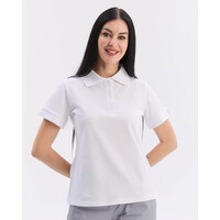 Изображение  Медицинское поло женское белое NEW р. 4XL, "БЕЛЫЙ ХАЛАТ" 577-324-677, Размер: 4XL, Цвет: белый