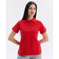 Изображение  Медицинское поло женское красное NEW р. 4XL, "БЕЛЫЙ ХАЛАТ" 577-339-677, Размер: 4XL, Цвет: красный