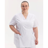 Изображение  Медицинская рубашка женская Киото белая +SIZE р. 56, "БЕЛЫЙ ХАЛАТ" 574-324-679, Размер: 56, Цвет: белый