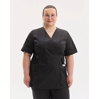 Изображение  Медицинская рубашка женская Киото черная +SIZE р. 60, "БЕЛЫЙ ХАЛАТ" 574-321-679, Размер: 60, Цвет: черный