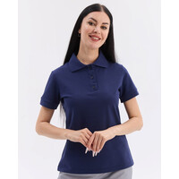 Изображение  Медицинское поло женское синее NEW р. 2XL, "БЕЛЫЙ ХАЛАТ" 577-322-677, Размер: 2XL, Цвет: синий