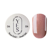 Изображение  Моделирующий гель для ногтей с блестками YES Jewel Gel №04, 30 мл, Объем (мл, г): 30, Цвет: 04