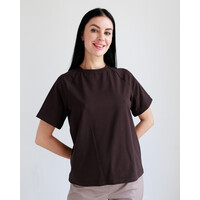 Зображення  Медична футболка-реглан жіноча коричнева р. 2XL, "БІЛИЙ ХАЛАТ" 348-325-798, Розмір: 2XL, Цвет: коричневий