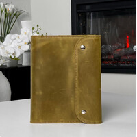 Изображение  Кожаный блокнот Professional Journals «Колос» (модель Монако), оливковый, Цвет: Olive