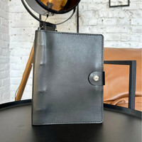 Изображение  Кожаный блокнот Professional Journals «Мандала» (модель Сидней), черный, Цвет: Black