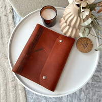 Изображение  Кожаный блокнот Professional Journals «Колос» (модель Монако), коньяк, Цвет: cognac