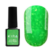 Зображення  База для нігтів Kira Nails Neon Bang Base Green, 6 мл, Об'єм (мл, г): 6, Колір: Green
