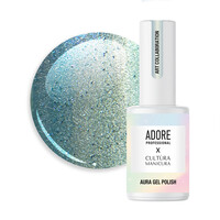 Зображення  Гель-лак скляне "котяче око"-хамелеон Adore Gel Polish Cat’s Eye A-05 бірюзовий, 8 мл, Об'єм (мл, г): 8, Колір: A-05