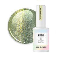 Зображення  Гель-лак скляне "котяче око"-хамелеон Adore Gel Polish Cat’s Eye A-08 трав'яний, 8 мл, Об'єм (мл, г): 8, Колір: A-08
