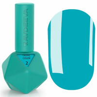 Зображення  Гель-лак для нігтів V.Avdeeva Tropic Color 2 насичений бірюзовий, 12 мл, Об'єм (мл, г): 12, Колір: 02
