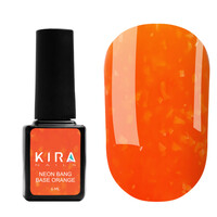 Зображення  База для нігтів Kira Nails Neon Bang Base Orange, 6 мл, Об'єм (мл, г): 6, Колір: Orange