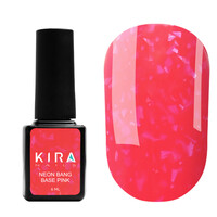 Зображення  База для нігтів Kira Nails Neon Bang Base Pink, 6 мл, Об'єм (мл, г): 6, Колір: Pink