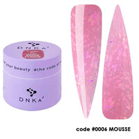 Зображення  Моделюючий гель для нігтів DNKa' Builder Gel Mousse 0006, 15 мл, Об'єм (мл, г): 15, Колір: 0006